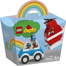 LEGO 10957 DUPLO Brandweerhelikopter en politiewagen