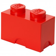 LEGO Storage Brick 2x1 steen Rood
