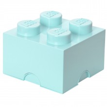 LEGO Storage Brick 2x2 Aqua Design Edition
