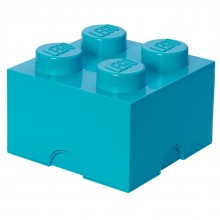 LEGO Storage Brick 2x2 Turquoise Design Edition