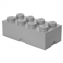 LEGO Storage Brick 2x4 Grijs Design Edition