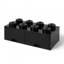 LEGO Storage Brick Opberglade 2x4 Zwart