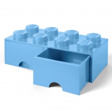 LEGO Storage Brick Opberglade 2x4 Lichtblauw