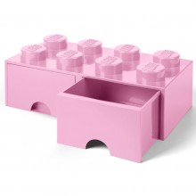 LEGO Storage Brick Opberglade 2x4 Lichtroze