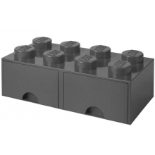 Storage Drawer Brick 2x4 Grey