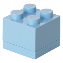LEGO Mini Brick Box 2x2 lichtblauw
