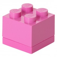 LEGO Mini Brick Box 2x2 roze