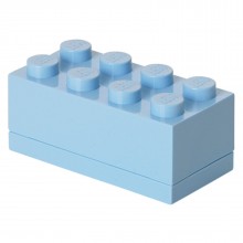 LEGO Mini Brick Box 2x4 lichtblauw
