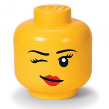 LEGO Opberghoofd Meisje Knipoog (Small)
