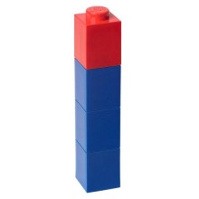 Drinking Bottle Square Brick Blue-Red