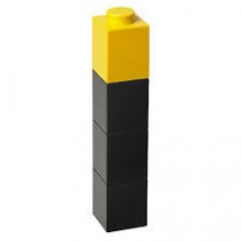 Drinking Bottle Square Brick Black-Yellow