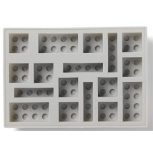 Iconic Ice Cube Mold LEGO Blocks Gray