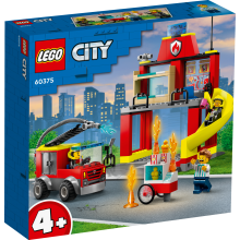 LEGO 60375 De Brandweerkazerne en de Brandweerwagen