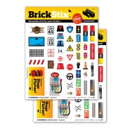 BrickStix 999104 Transport - herbruikbare stickers voor bouw
