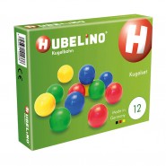 HUBELINO Knikkers, plastic, mix gekleurd, 12-delig