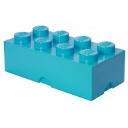 LEGO Storage Brick 2x4 Turquoise Design Edition