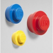 Iconic Wall Hook Set of 3 pcs Yellow-Blue-Red