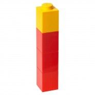 Drinking Bottle Square Brick Red-Yellow