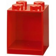 Iconic Brick Shelf 4 Knobs Red