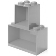 Iconic Brick Shelf Set Grey
