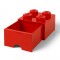 LEGO Storage Brick Opberglade 2x2 Rood